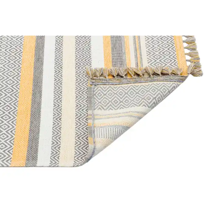 Aztec Az 01 Yellow Antibakteriyel Hav Toz Vermez Yıkanabilir Kaymaz Modern İnce Dokuma Kilim