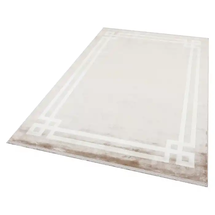 BAROQUE HALI 0031 Art Deco Bordürlü Çerçeveli Yumuşak Dokulu Parlak Dokuma Halı