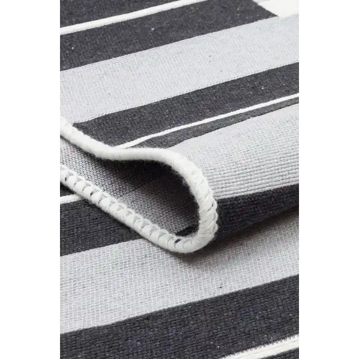 Arya Ar 16 Grey %100 Geri Dönüşümlü Pamuktan Çift Taraflı Yıkanabilir Modern Dekoratif Kilim