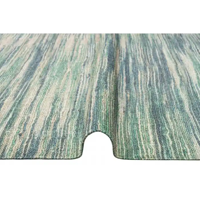 Asos As 03 Aqua Jüt Hasır Görünümlü Hav Toz Vermeyen Çift Taraflı Kullanılabilen Yıkanabilir Kilim