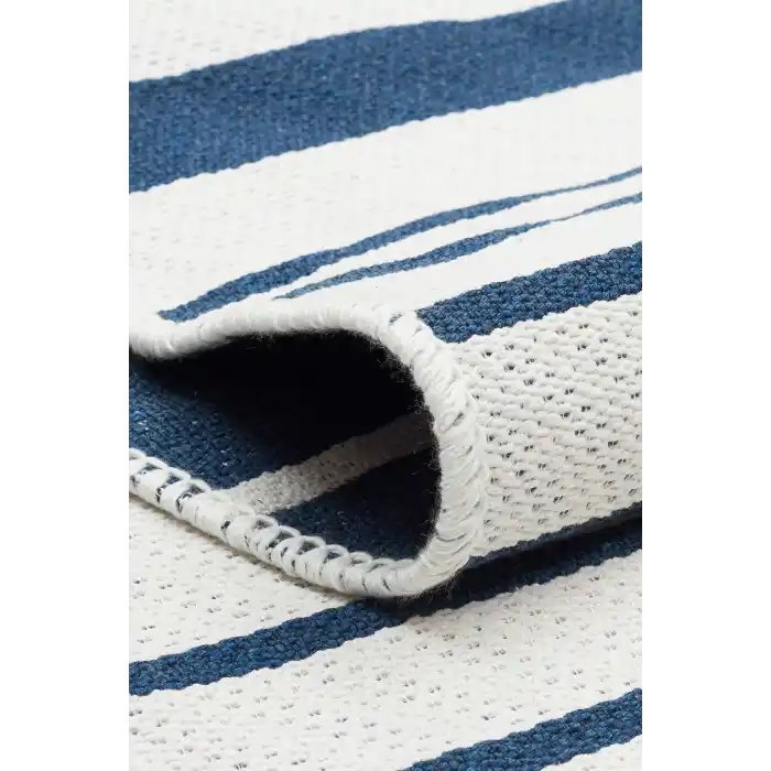 Arya Ar 14 Marine %100 Geri Dönüşümlü Pamuktan Çift Taraflı Yıkanabilir Modern Dekoratif Kilim