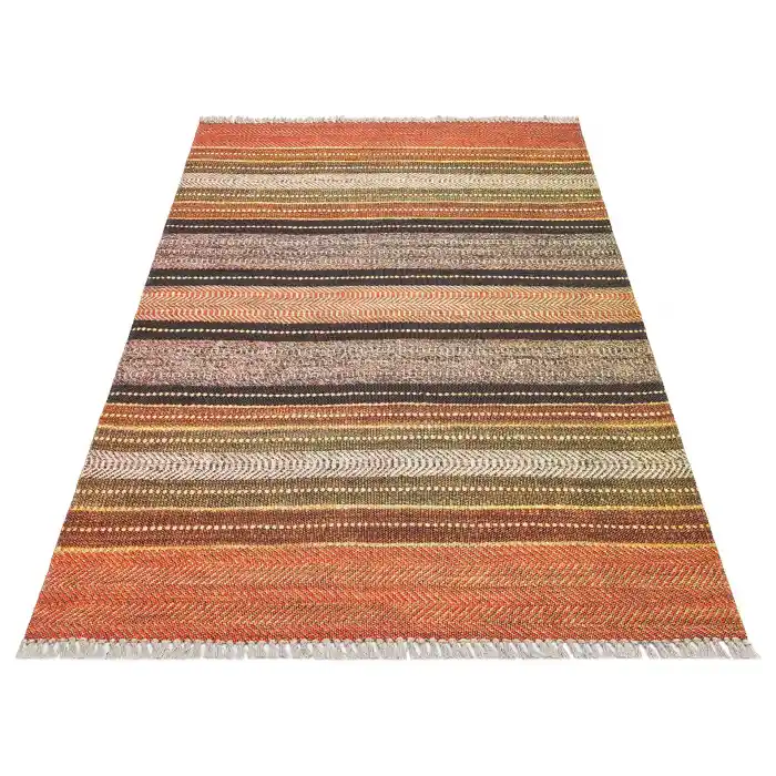 Asos As 02 Terra Jüt Hasır Görünümlü Hav Toz Vermeyen Çift Taraflı Kullanılabilen Yıkanabilir Kilim