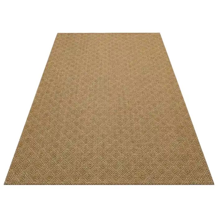 Brooklyn Brk 03 Natural Beıge Hasır Görünümlü Kaymaz Renkli Dokuma Modern Kilim