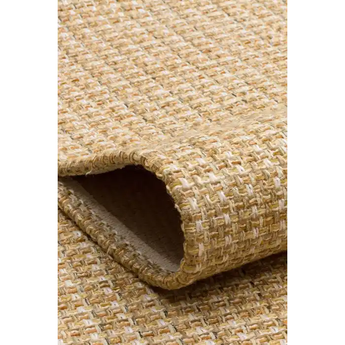 Brooklyn Brk 01 Natural Beıge Hasır Görünümlü Kaymaz Renkli Dokuma Modern Kilim