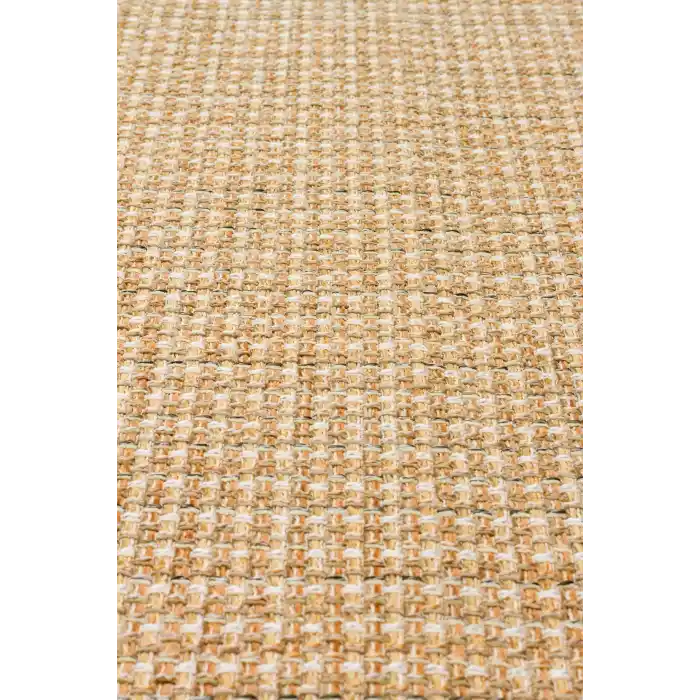 Brooklyn Brk 01 Natural Beıge Hasır Görünümlü Kaymaz Renkli Dokuma Modern Kilim