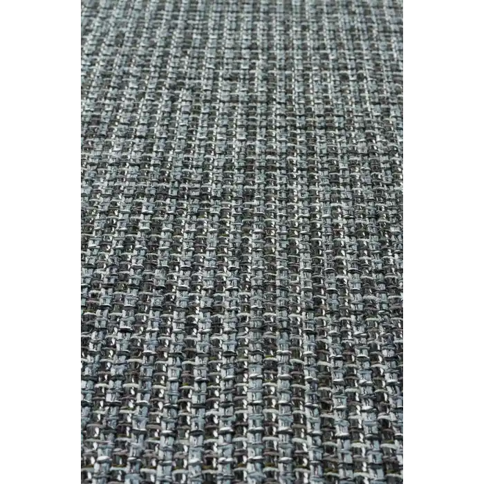 Brookyn Brk 01 Antrasit Sılver Hasır Görünümlü Kaymaz Renkli Dokuma Modern Kilim