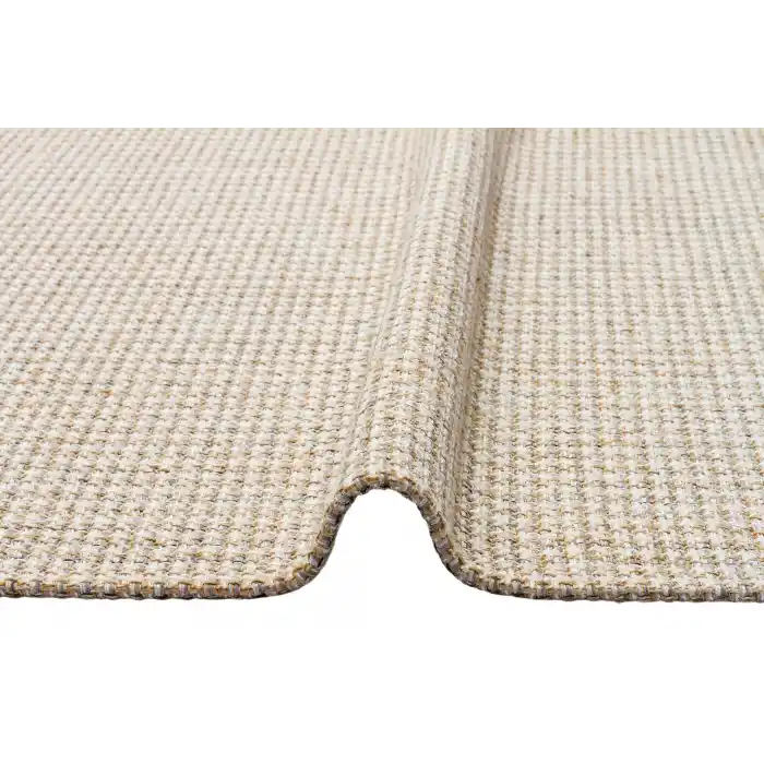 Brooklyn Brk 01 Cream Sılver Hasır Görünümlü Kaymaz Renkli Dokuma Modern Kilim