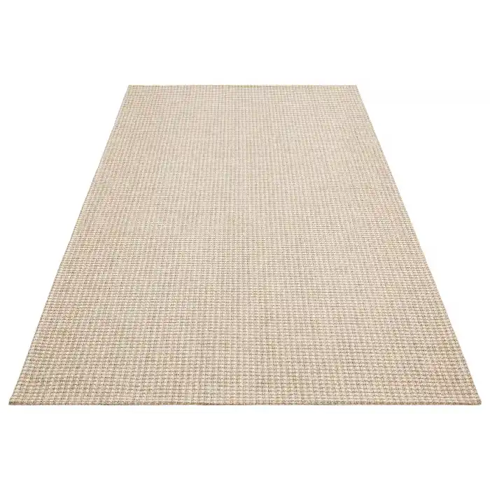 Brooklyn Brk 01 Cream Sılver Hasır Görünümlü Kaymaz Renkli Dokuma Modern Kilim