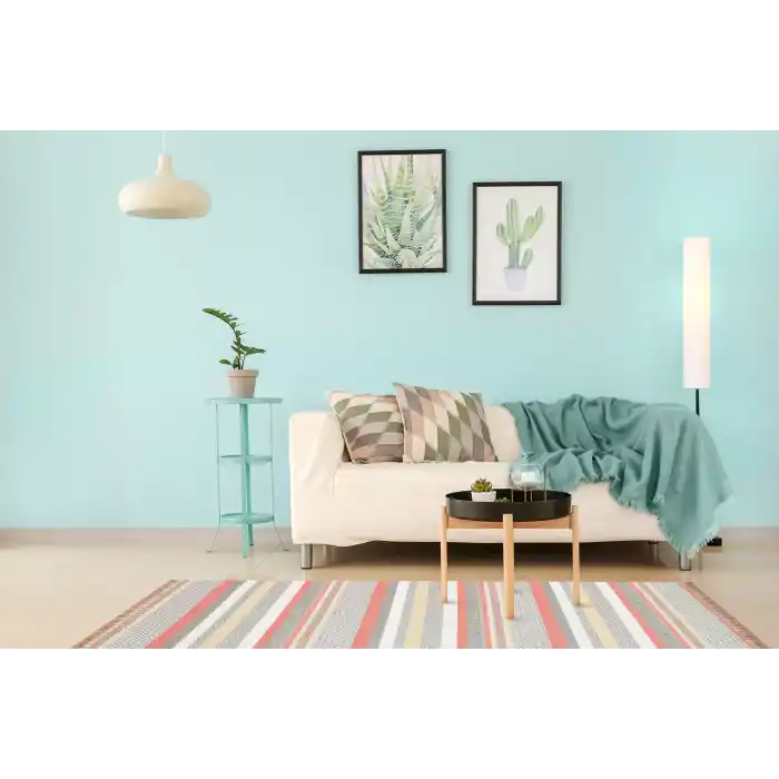 Aztec Az 01 Powder Antibakteriyel Hav Toz Vermez Yıkanabilir Kaymaz Modern İnce Dokuma Kilim