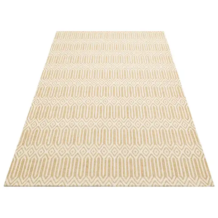 Brooklyn Brk 10 Natural Ivory Hasır Görünümlü Kaymaz Renkli Dokuma Modern Kilim