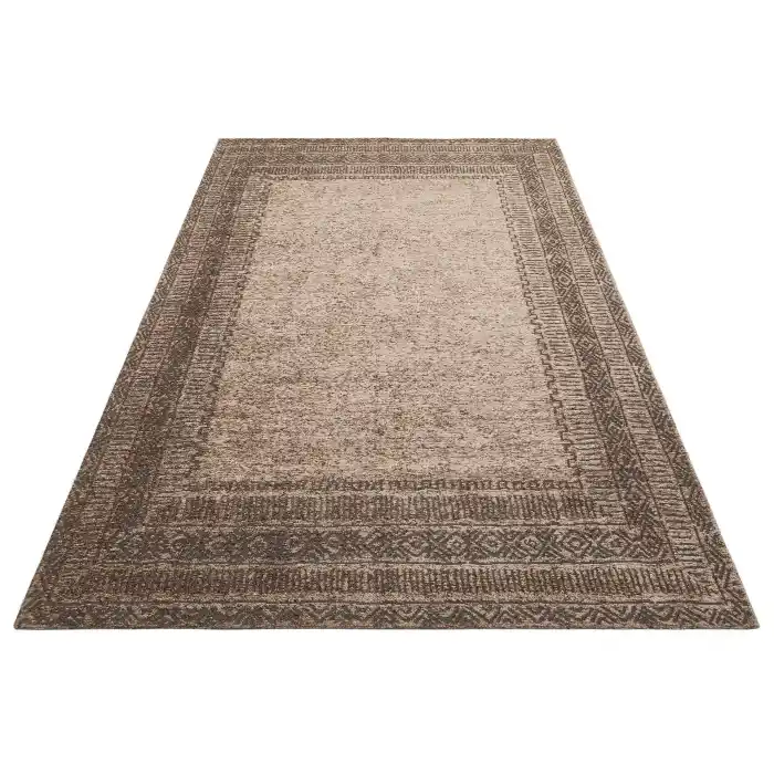 CAPELLA HALI 0137 Hav Toz Vermez Yüksek Alçak Dokuya Sahip Modern Dokuma Halı