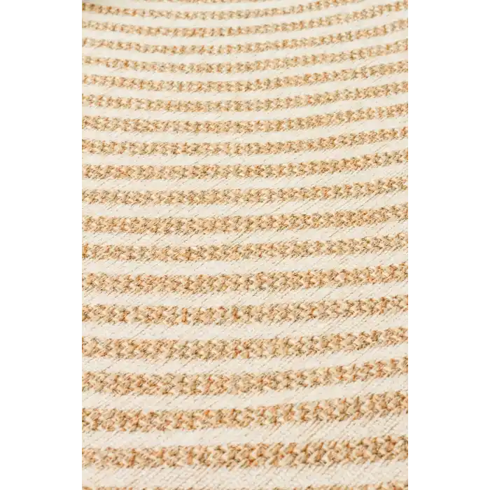 Brooklyn Brk 07 Ivory Hasır Görünümlü Kaymaz Renkli Dokuma Modern Kilim