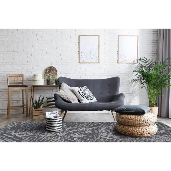 CAPELLA HALI 0180 Hav Toz Vermez Yüksek Alçak Dokuya Sahip Modern Dokuma Halı