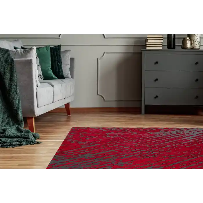 CAPELLA HALI 0103 Hav Toz Vermez Yüksek Alçak Dokuya Sahip Modern Dokuma Halı