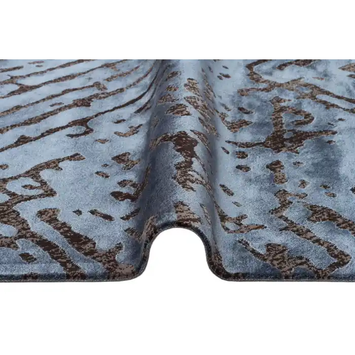 Cordoba Db 05 Dark Navy Parlak Yüksek Alçak Dokulu Modern Makine Halısı