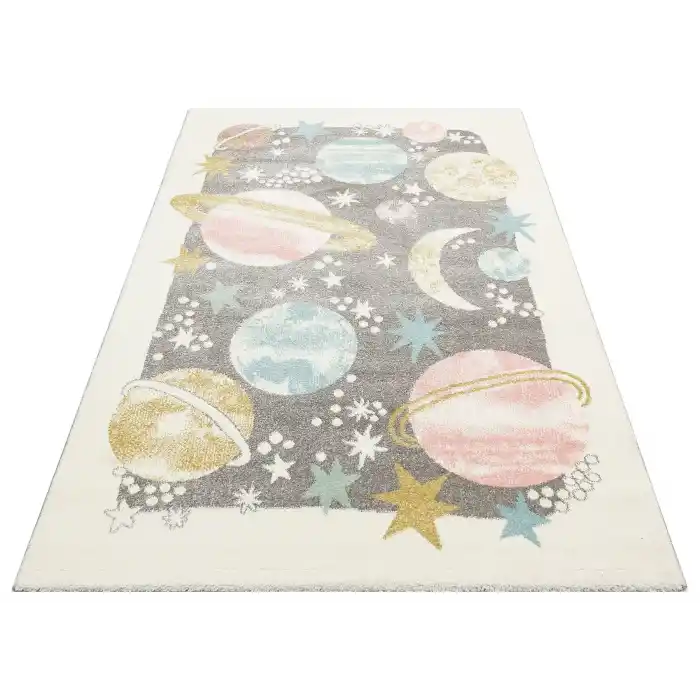 Eko Kids KDS 23 Pastel Gezegen Temalı Hav Toz Vermez Çocuk Halısı
