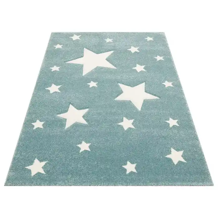 Eko Kids KDS 12 Blue Yıldızlı Hav Toz Vermez Çocuk Halısı