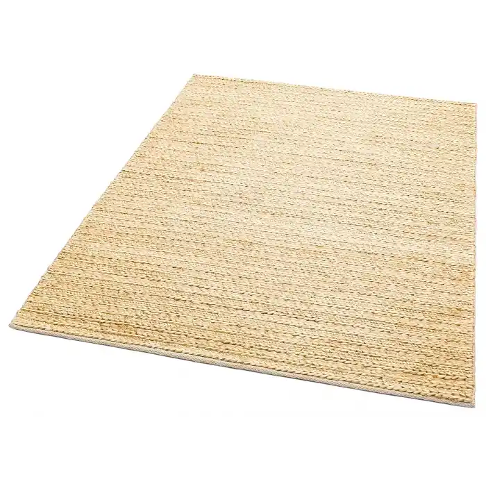 FLATWEAVE KILIM 0154 Farklı Örgü Dokusuna Sahip El Dokuma Naturel Jüt Hasır Halı