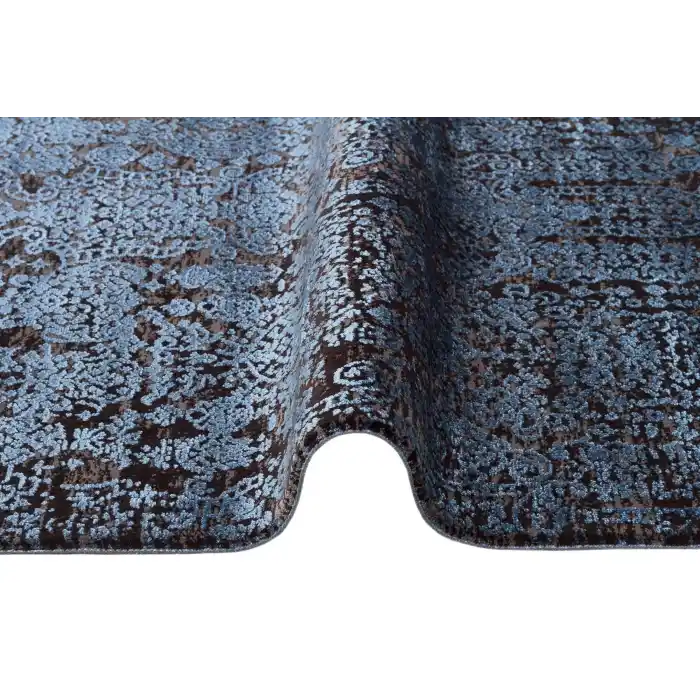 Cordoba Db 04 Antrasit Navy Parlak Yüksek Alçak Dokulu Modern Makine Halısı
