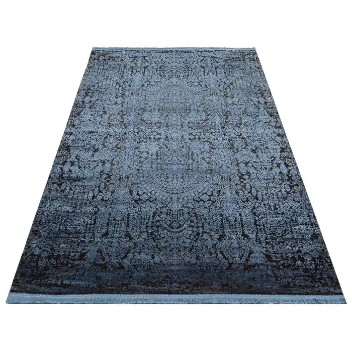 Cordoba Db 04 Antrasit Navy Parlak Yüksek Alçak Dokulu Modern Makine Halısı
