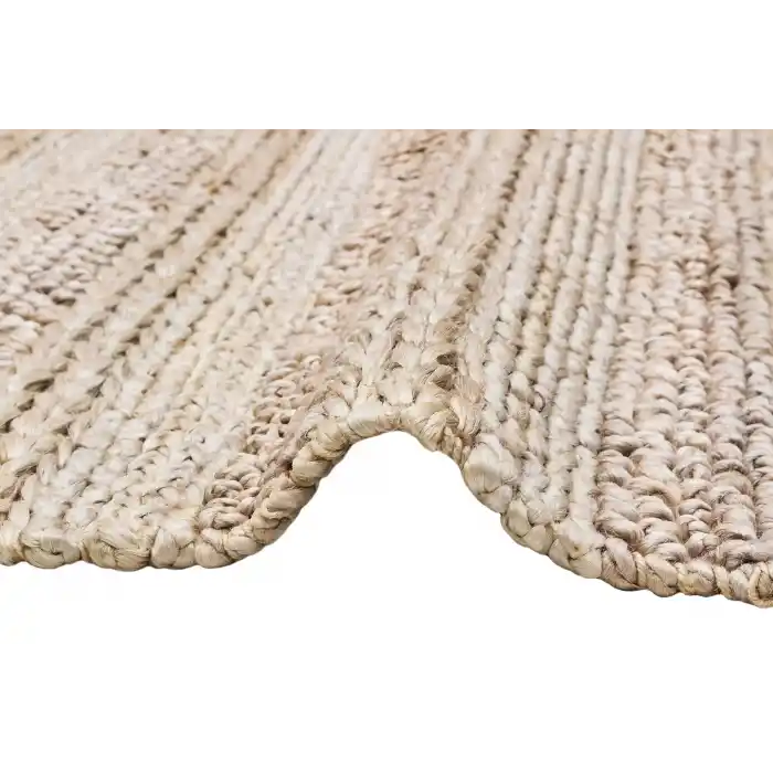 FLATWEAVE KILIM 0144 Farklı Örgü Dokusuna Sahip El Dokuma Naturel Jüt Hasır Halı