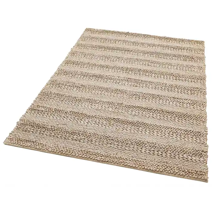 FLATWEAVE KILIM 0144 Farklı Örgü Dokusuna Sahip El Dokuma Naturel Jüt Hasır Halı