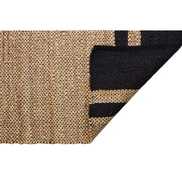 Echo Ech 07 Natural Black Flatweave El Dokuma Naturel Jüt Hasır Halı