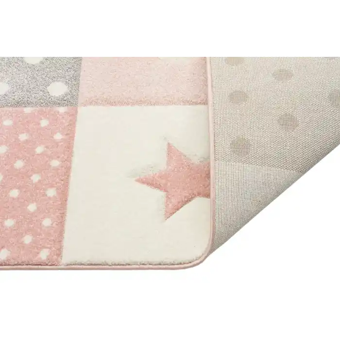 Eko Kids KDS 05 Grey Pink Hav Toz Vermez Çocuk Halısı