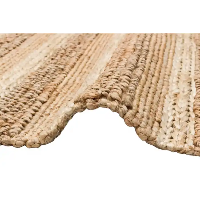 FLATWEAVE KILIM 0140 Farklı Örgü Dokusuna Sahip El Dokuma Naturel Jüt Hasır Halı