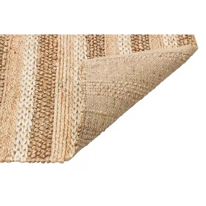 FLATWEAVE KILIM 0140 Farklı Örgü Dokusuna Sahip El Dokuma Naturel Jüt Hasır Halı