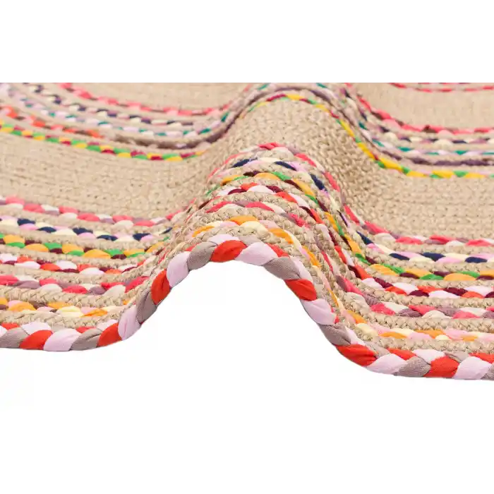 Patna PTN 08 Multy Mix Jüt Hasır Görünümlü Hav Toz Vermez Dekoratif Örgü Halı