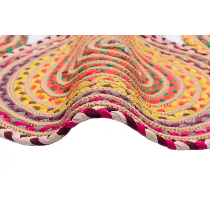 Patna PTN 09 Multy Mix Jüt Hasır Görünümlü Hav Toz Vermez Dekoratif Örgü Halı