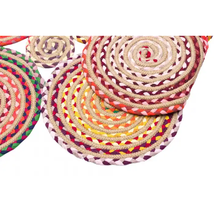 Patna PTN 01 Multy Mix Jüt Hasır Görünümlü Hav Toz Vermez Dekoratif Örgü Halı