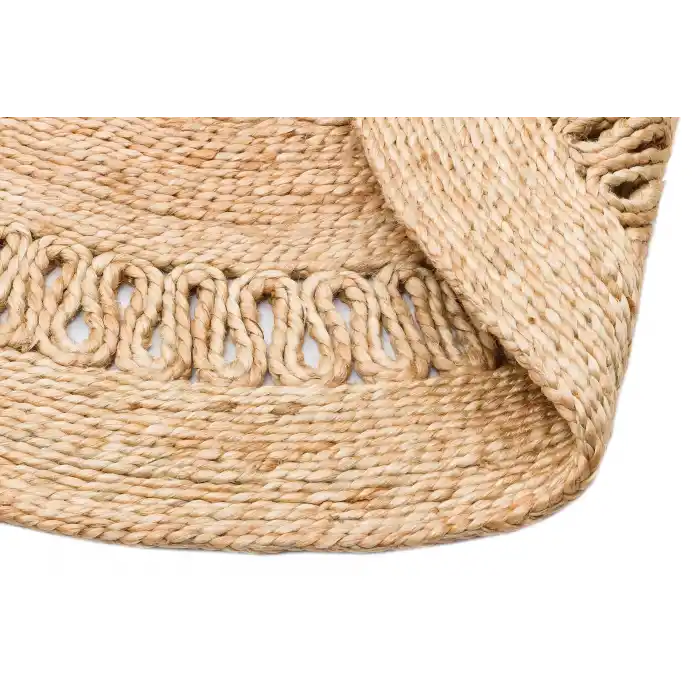 Solo Jüt 112 Natural XW Yuvarlak El Dokuma Flatweave Naturel Jüt Hasır Halı