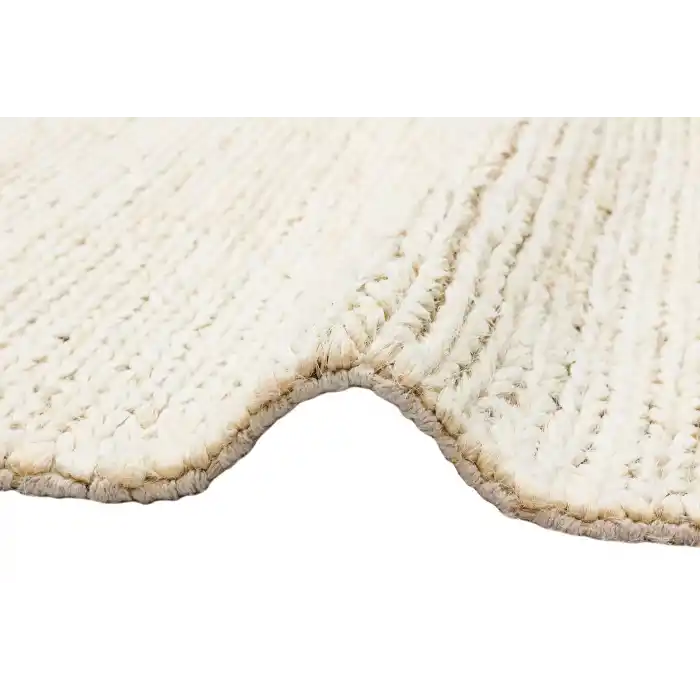 Choti Whıte Flatweave Natural Jüt İle Üretilen El Dokuma Hasır Halı