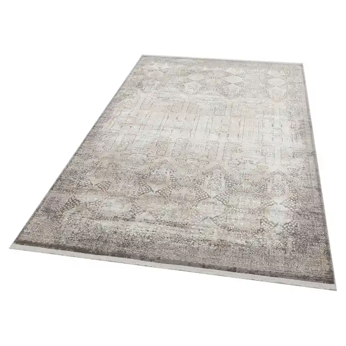 FRESCO HALI 0382 Yüksek Alçak Dokulu Özel Işıltılı Yüksek Kaliteli Sık Dokuma Modern Salon Halısı