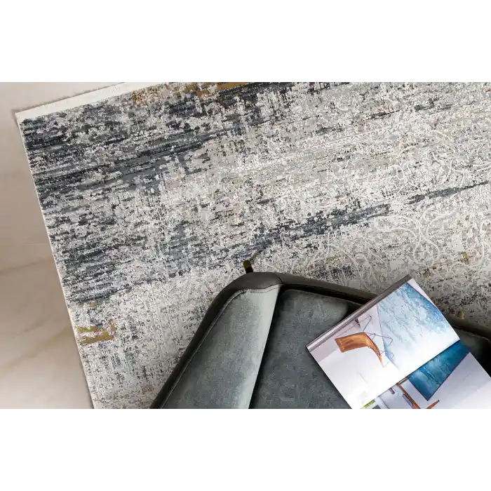 FRESCO HALI 0341 Yüksek Alçak Dokulu Özel Işıltılı Yüksek Kaliteli Sık Dokuma Modern Salon Halısı