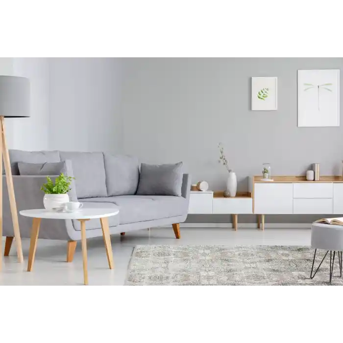 FRESCO HALI 0479 Yüksek Alçak Dokulu Özel Işıltılı Yüksek Kaliteli Sık Dokuma Modern Salon Halısı