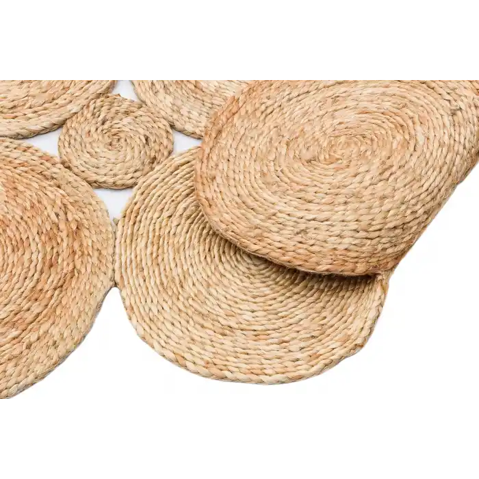 Solo Jüt 104 Natural XW Yuvarlak El Dokuma Flatweave Naturel Jüt Hasır Halı