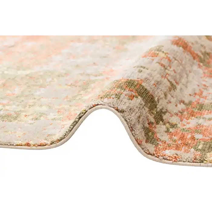 HERITAGE HALI 2723 Eskitme Desenli El Emeği ile Özel Tezgahlarda Üretilen Yün Bambu Uşak Halısı