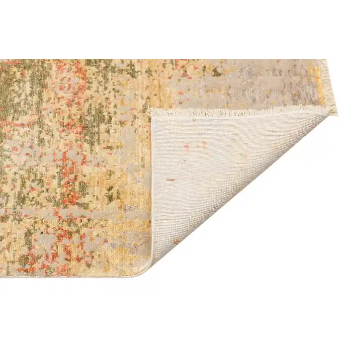 HERITAGE HALI 2723 Eskitme Desenli El Emeği ile Özel Tezgahlarda Üretilen Yün Bambu Uşak Halısı