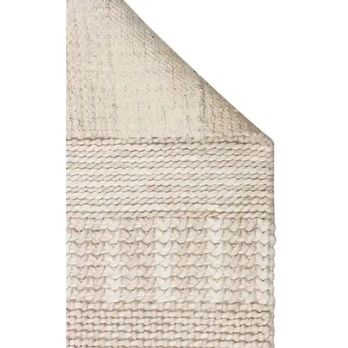 Jade J352 Beıge  Naturel Kazak Örgü Desenli El Dokuma Örgü Halı
