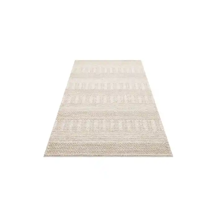 Jade J352 Beıge  Naturel Kazak Örgü Desenli El Dokuma Örgü Halı