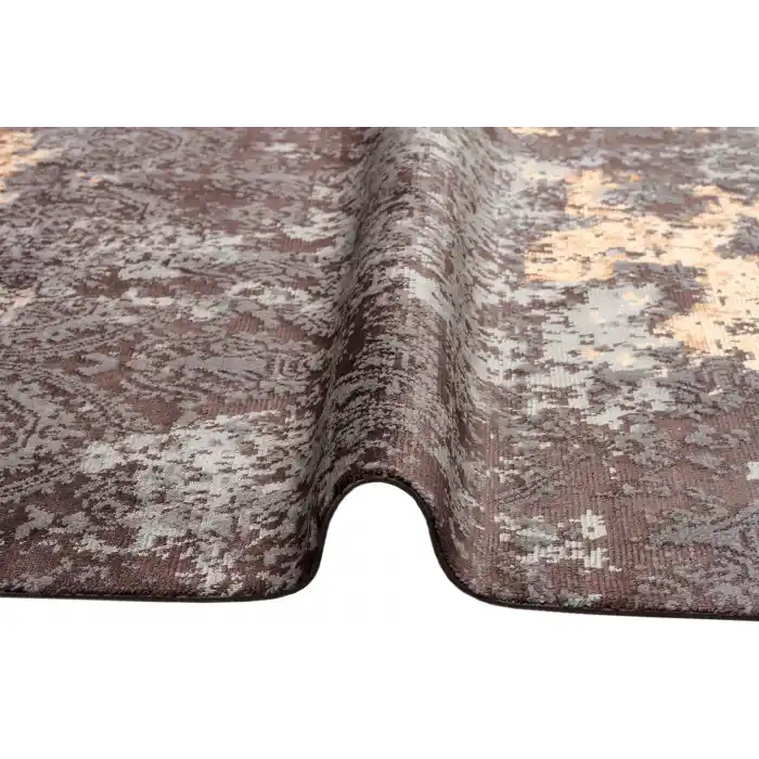 HERITAGE HALI 1056 Eskitme Desenli El Emeği ile Özel Tezgahlarda Üretilen Yün Bambu Uşak Halısı