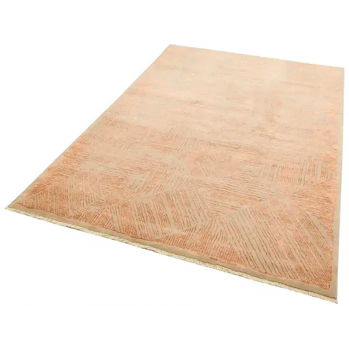 HERITAGE HALI 2719 Eskitme Desenli El Emeği ile Özel Tezgahlarda Üretilen Yün Bambu Uşak Halısı