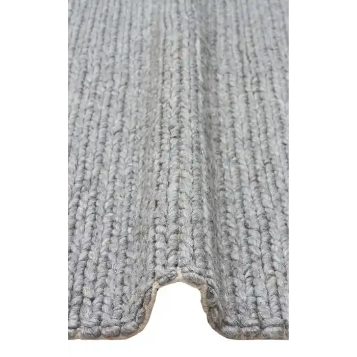 Jade Basketweave Grey Naturel Kazak Örgü Desenli El Dokuma Örgü Halı