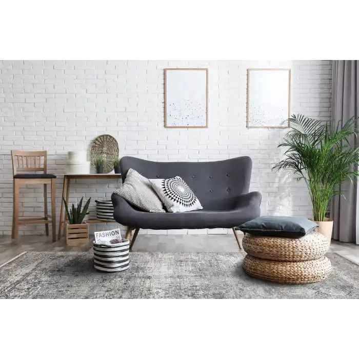 FRESCO HALI 0471 Yüksek Alçak Dokulu Özel Işıltılı Yüksek Kaliteli Sık Dokuma Modern Salon Halısı