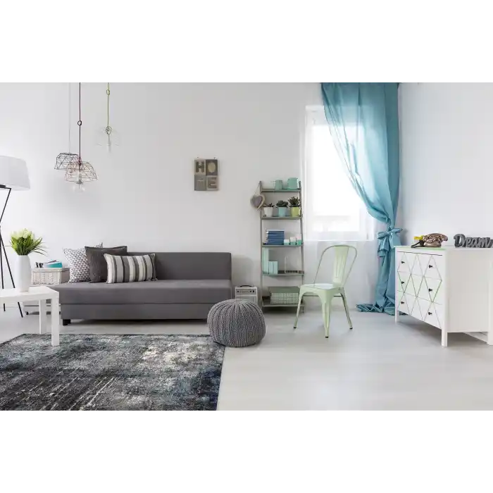 EXEN HALI 0009 Hav Toz Vermez Modern Geometrik Desenli Makine Halısı