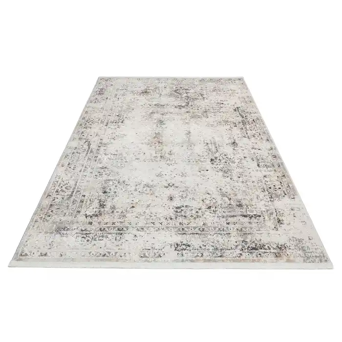 LAGOS HALI 0011 Hav Toz Vermez Eskitme Desenli Modern Makine Halısı