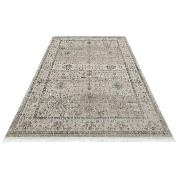 LISBON HALI 0021 Parlak Dokulu Modern Desen ve Renkli Metalik Işıltılı Makine Halısı